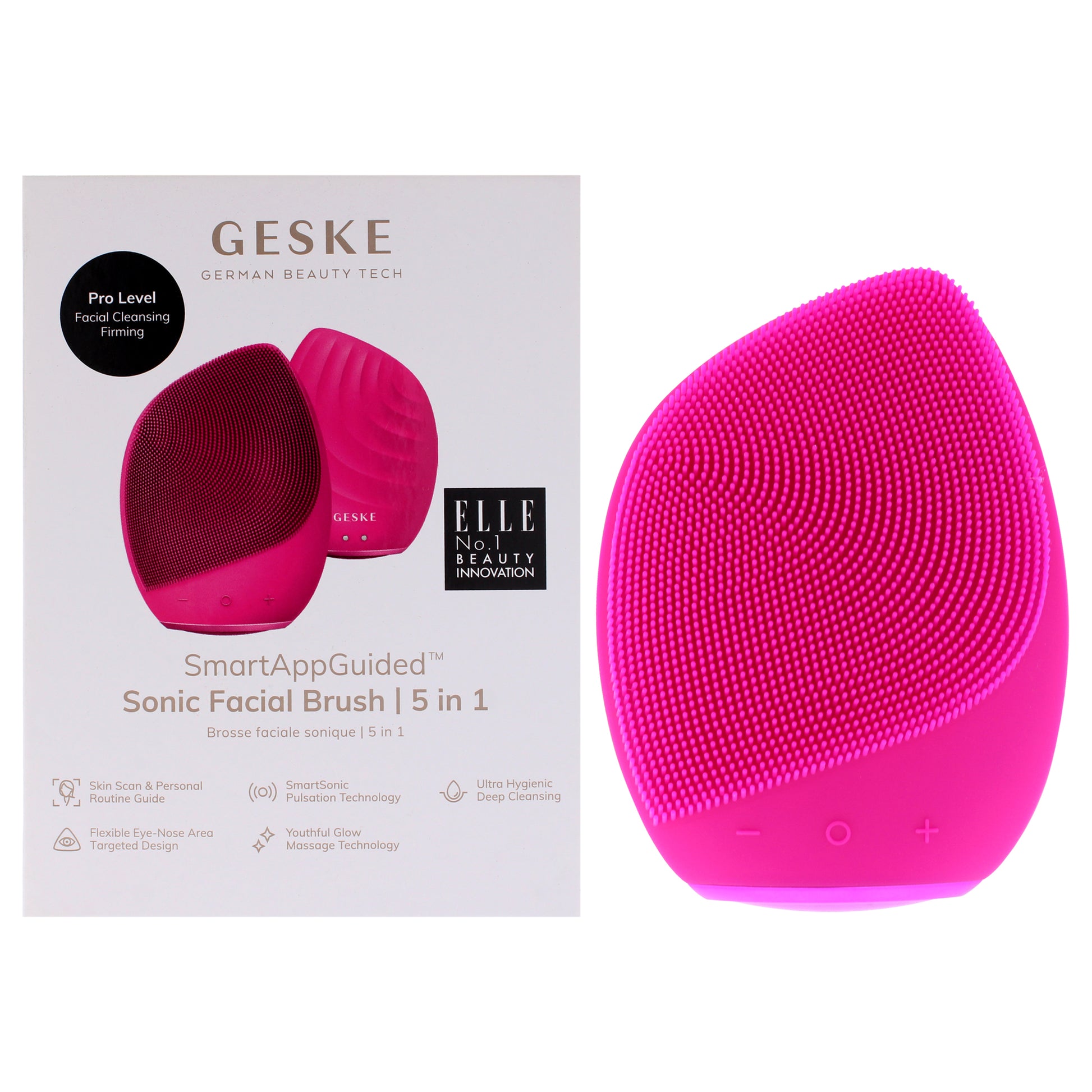 Sonic Facial Brush 5 in 1 - Magenta