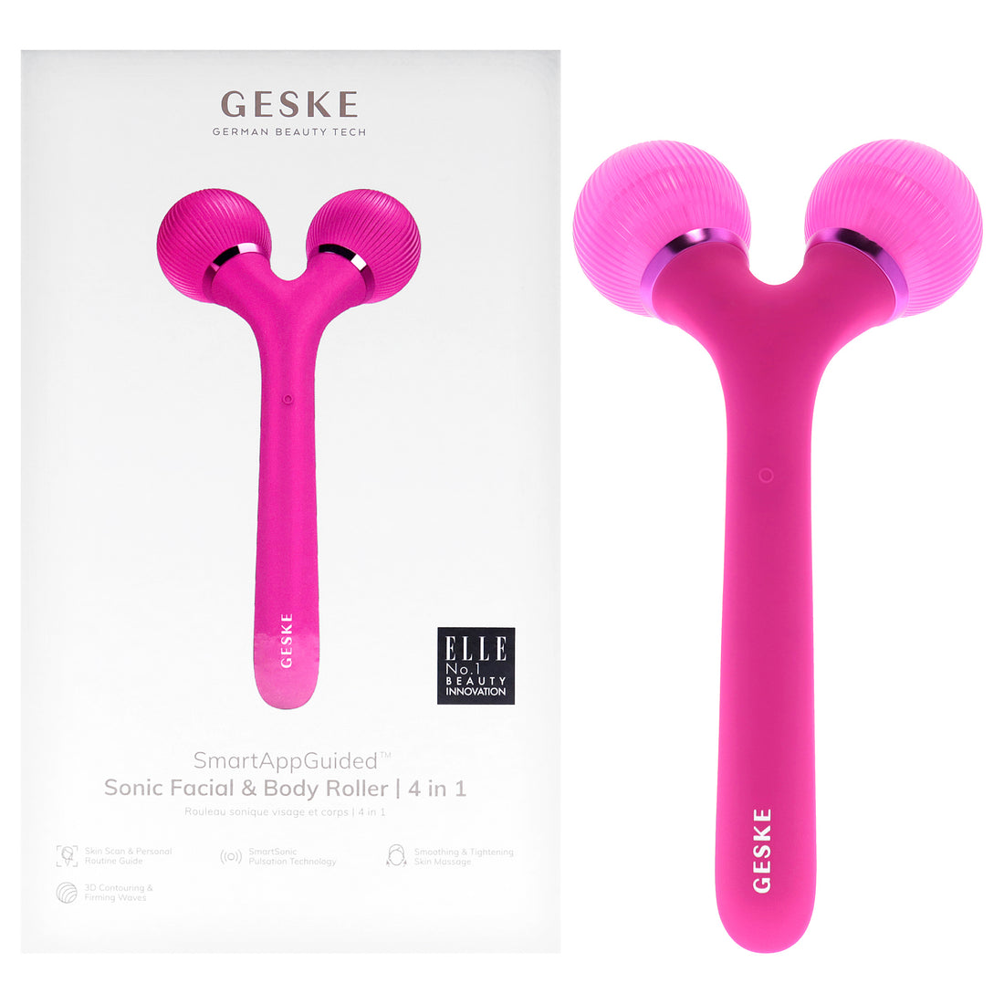 Sonic Facial and Body Roller 4 in 1 - Magenta