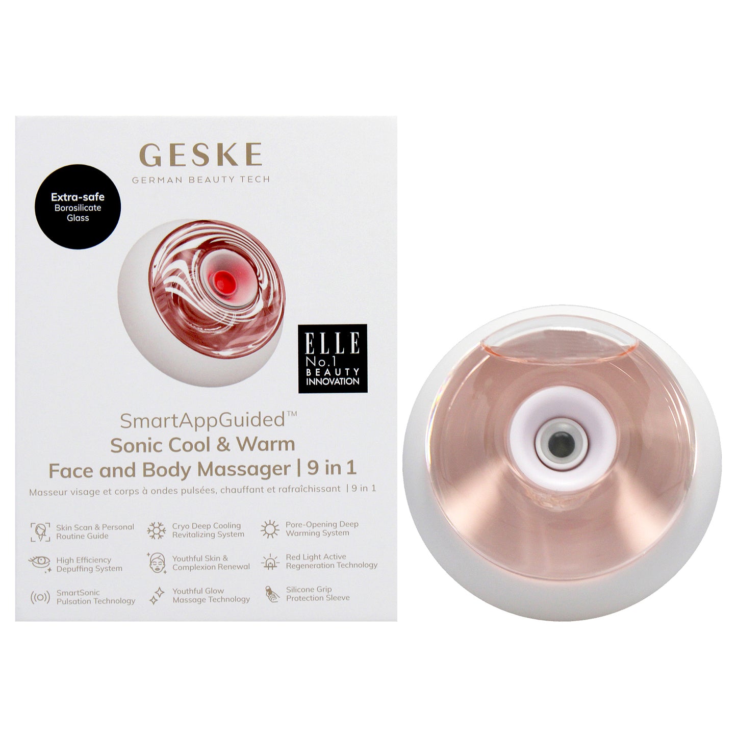 Sonic Cool and Warm Face and Body Massager 9 in 1 - Starlight
