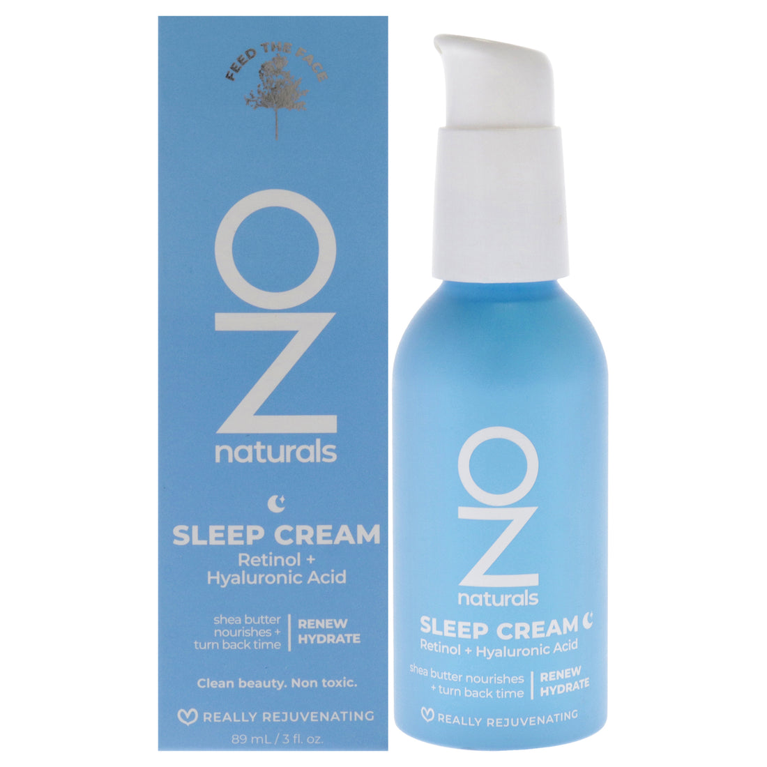 Sleep Cream Retinol Plus Hyaluronic Acid by OZNaturals for Unisex - 3 oz Cream