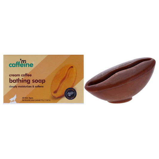 Cream Coffee Bathing Soap by mCaffeine for Unisex - 2.65 oz Soap