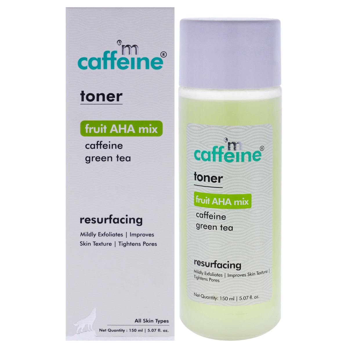Fruit AHA Mix and Caffeine Green Tea Resurfacing Toner - All Skin Types