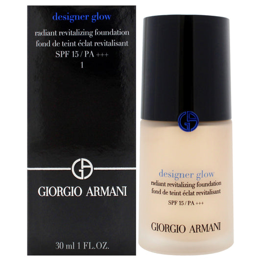 Designer Glow Radiant Revitalizing Foundation SPF 15 Plus - 1 by Giorgio Armani for Women - 1 oz Foundation