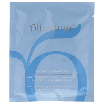 Instant Hydra Glow Hyaluronic Acid Sheet Mask by Olivanna for Women - 0.6 oz Mask