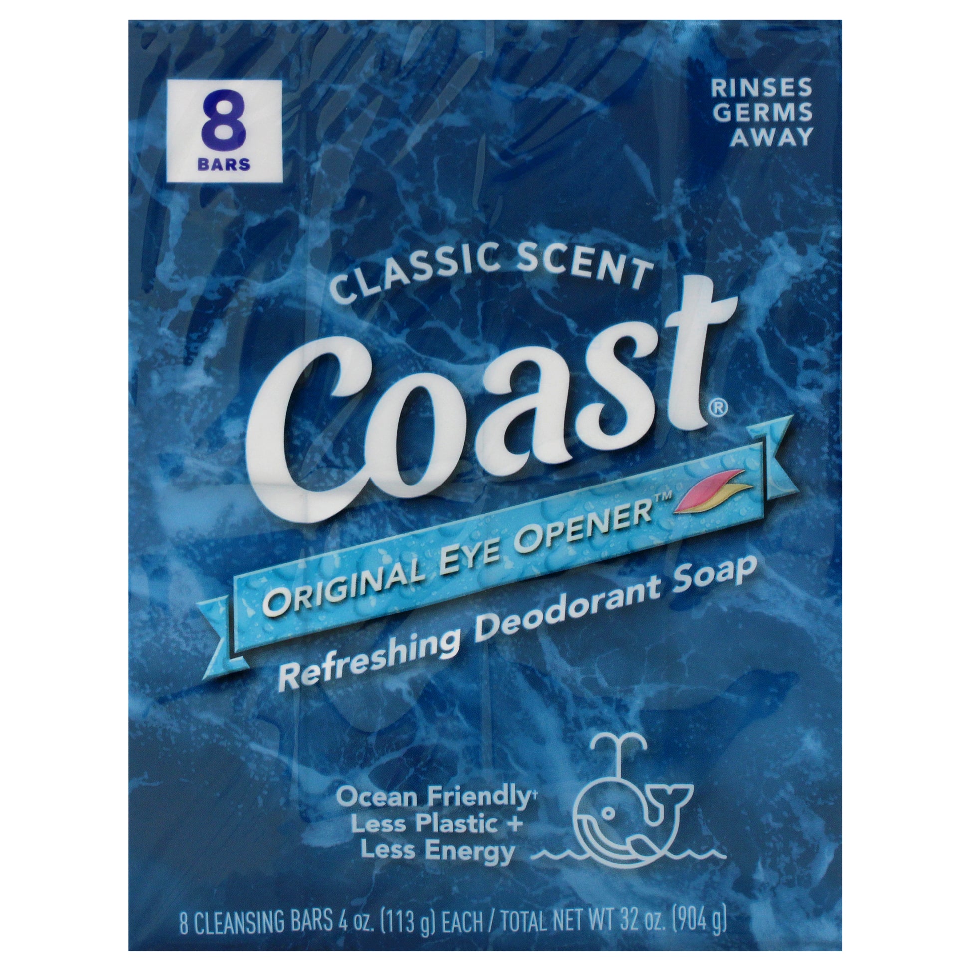 Deodorant Soap - Classic Scent by Coast for Unisex - 8 x 4 oz Soap