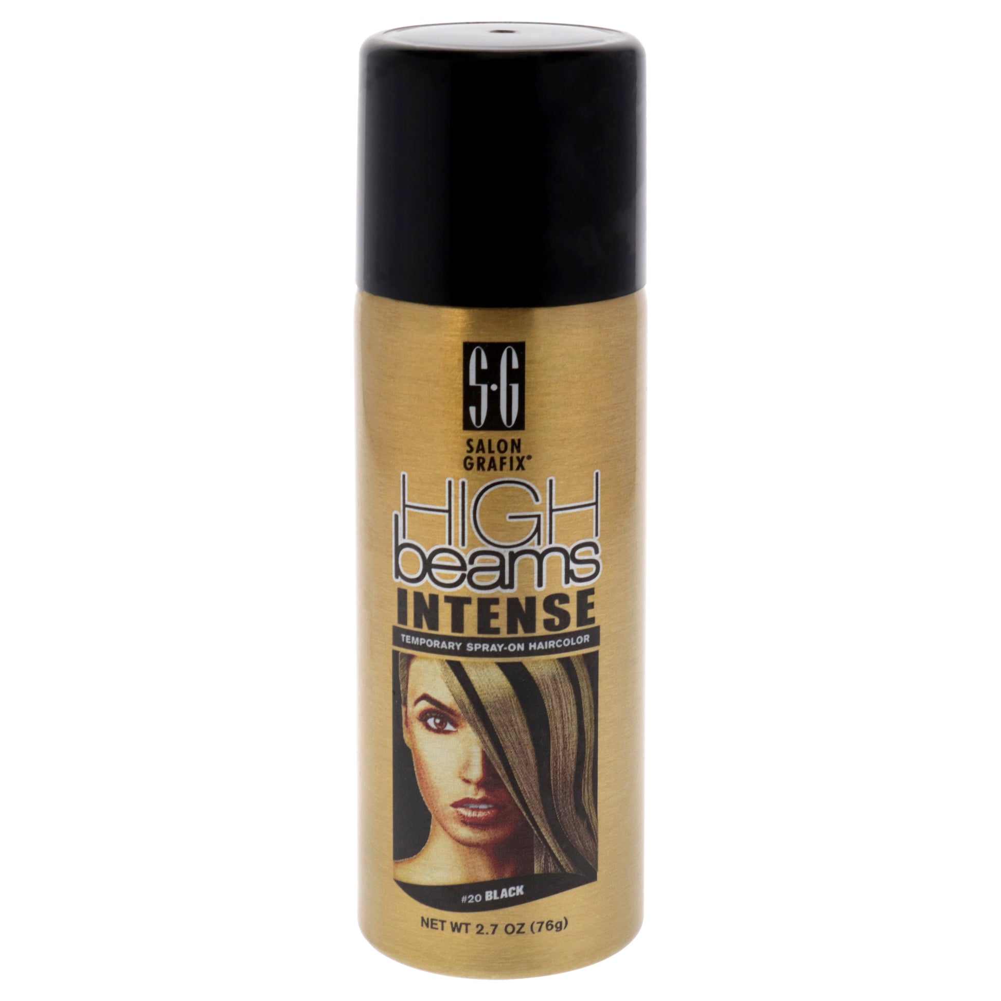 High Beams Intense Temporary Spray - Black by Salon Grafix for Unisex - 2.7 oz Hair Color