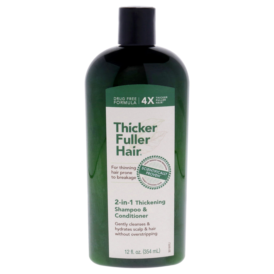 2-in-1 Thickening Shampoo and Conditioner by Thicker Fuller Hair for Men - 12 oz Shampoo and Conditioner