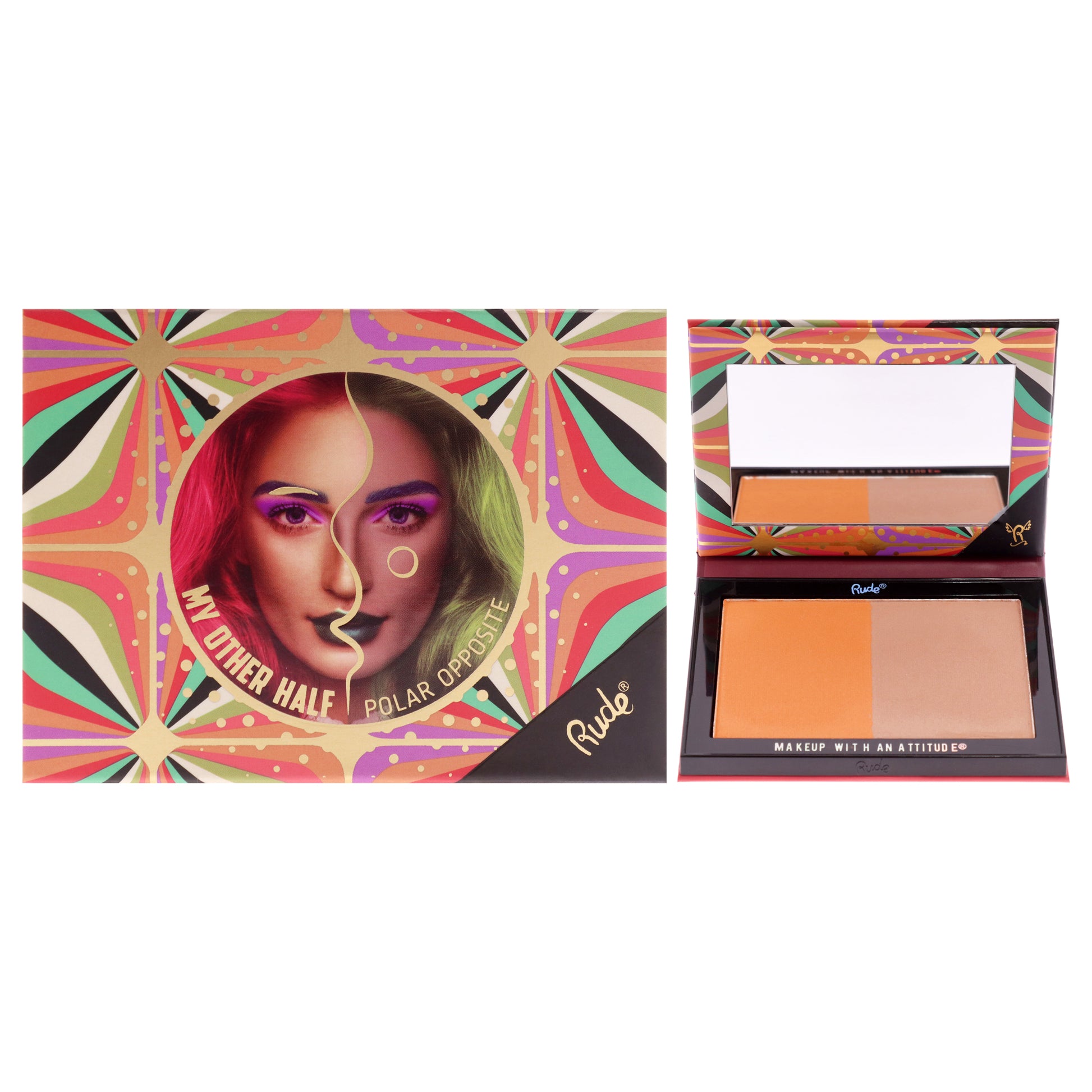 Rude Cosmetics My Other Half Duo Shade Face Palette
