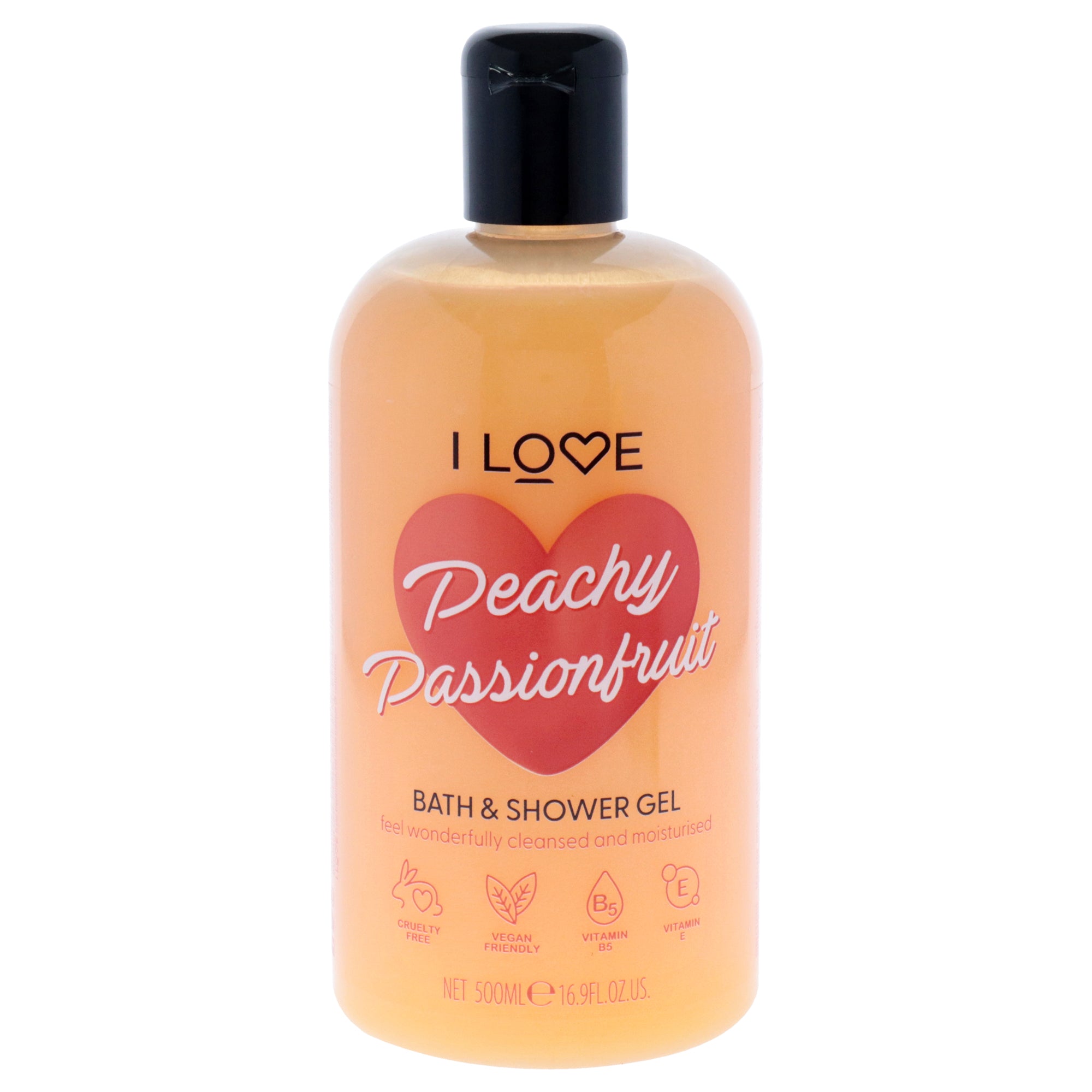 Bath and Shower Cream - Peachy Passionfruit by I Love Cosmetics for Women - 16.9 oz Shower Gel