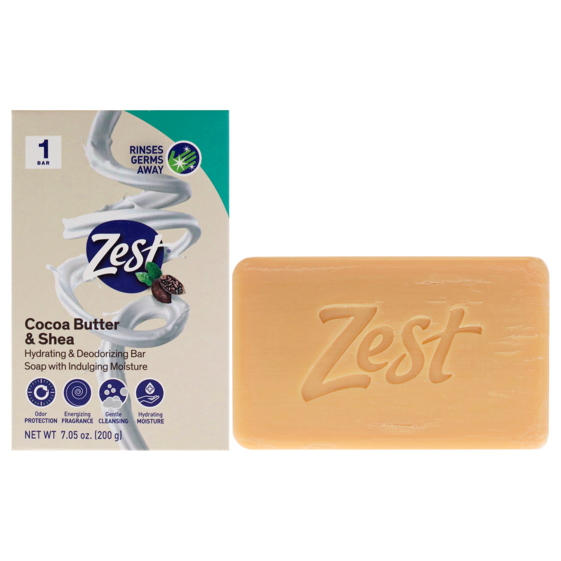 Bar Soap - Cocoa Butter and Shea by Zest for Women - 7 oz Bar Soap