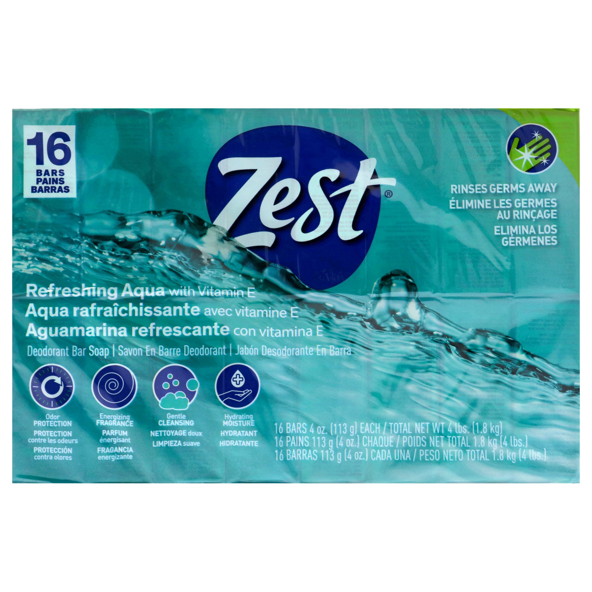 Bar Soap - Aqua by Zest for Women - 16 x 4 oz Bar Soap