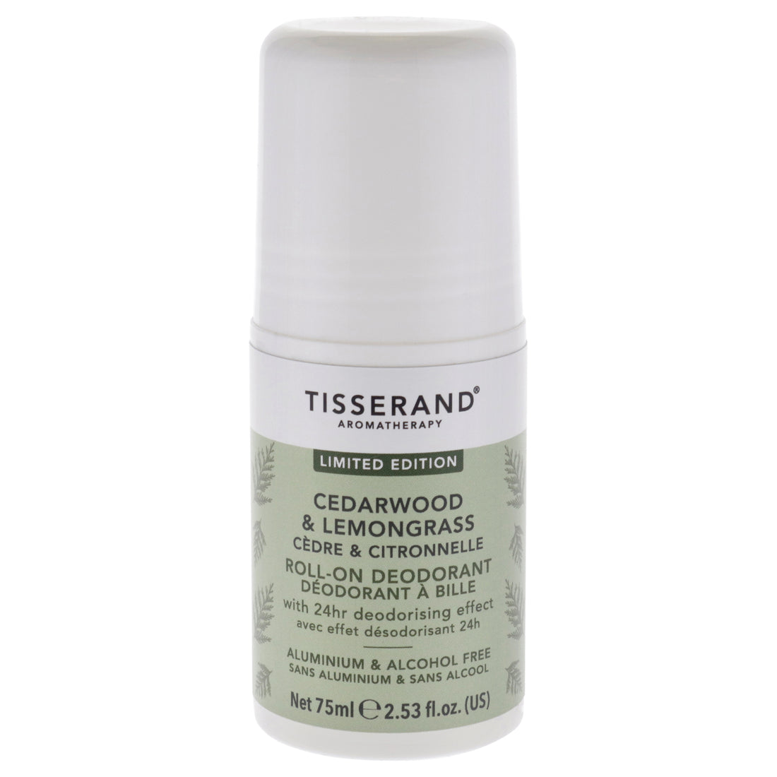 Tisserand Roll-On Deodorant - Cedarwood and Lemongrass