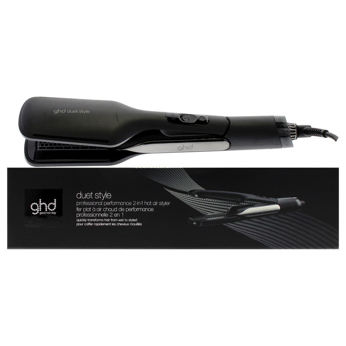 Duet Style Professional Performance 2-in-1 Hot Air Styler - S10201 Black