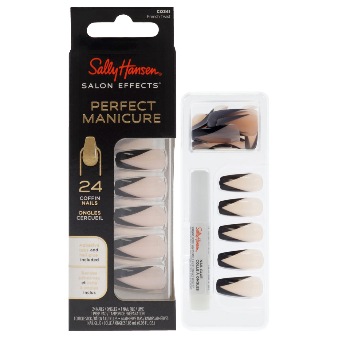 Salon Effects Perfect Manicure Coffin Nails - CO341 French Twist