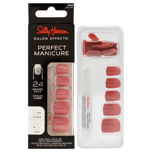 Salon Effects Perfect Manicure Square Nails - SQ011 Pink Clay