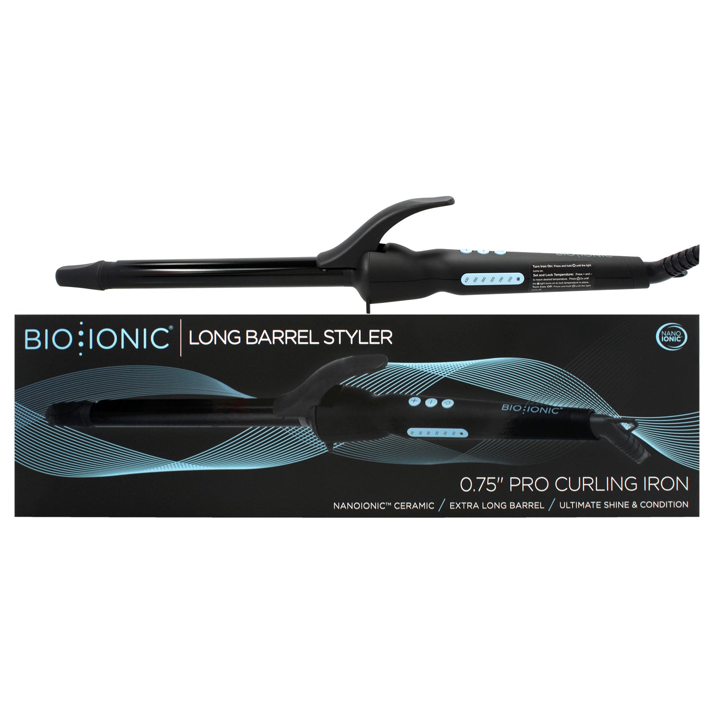 Bio Ionic Long Barrel Styler - Black