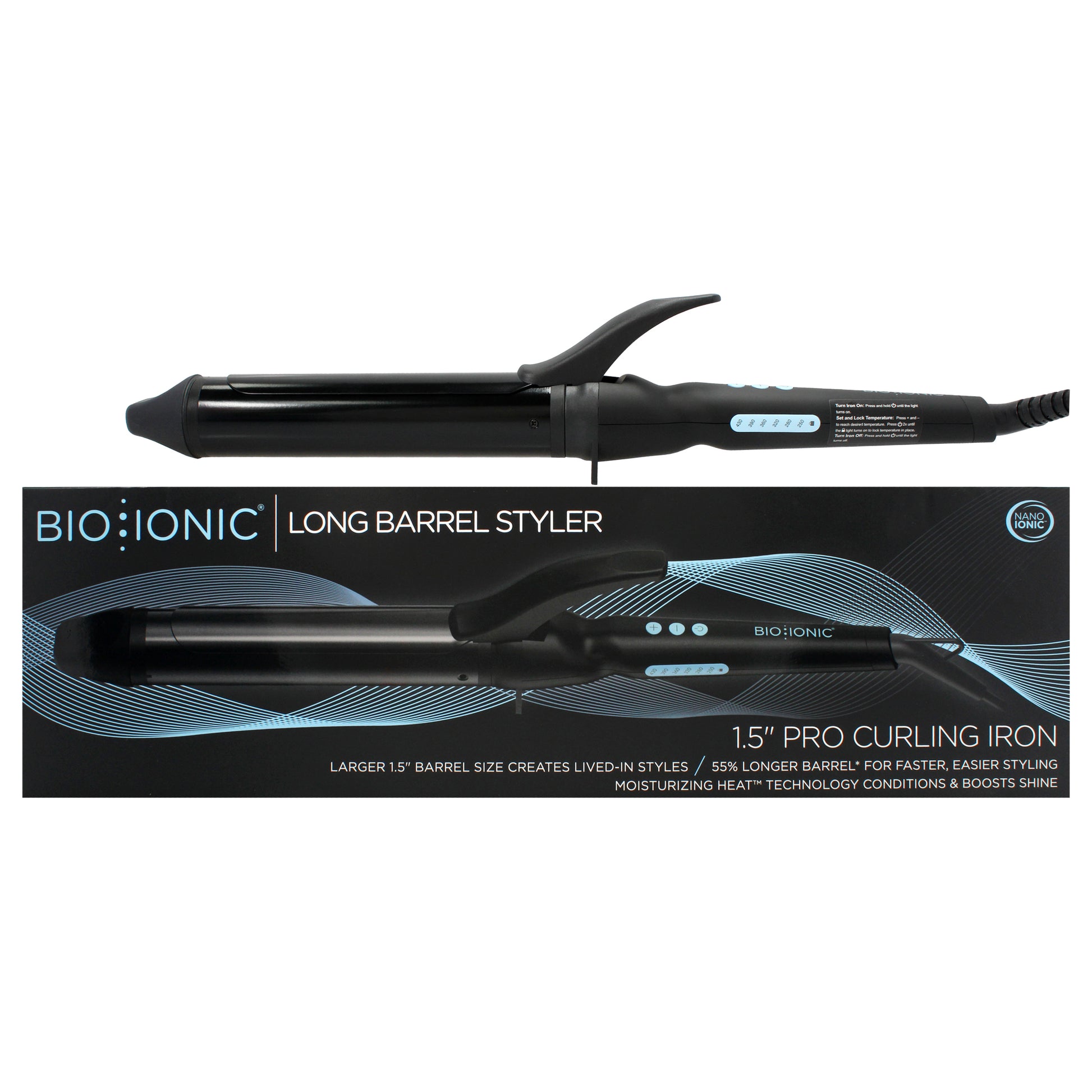 Bio Ionic Long Barrel Styler - Black