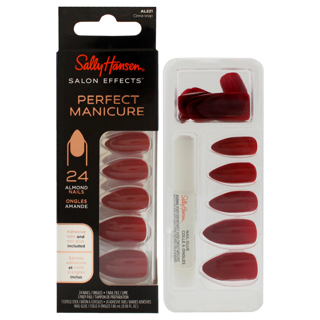 Salon Effects Perfect Manicure Almond Nails - AL221 Cinna-Snap