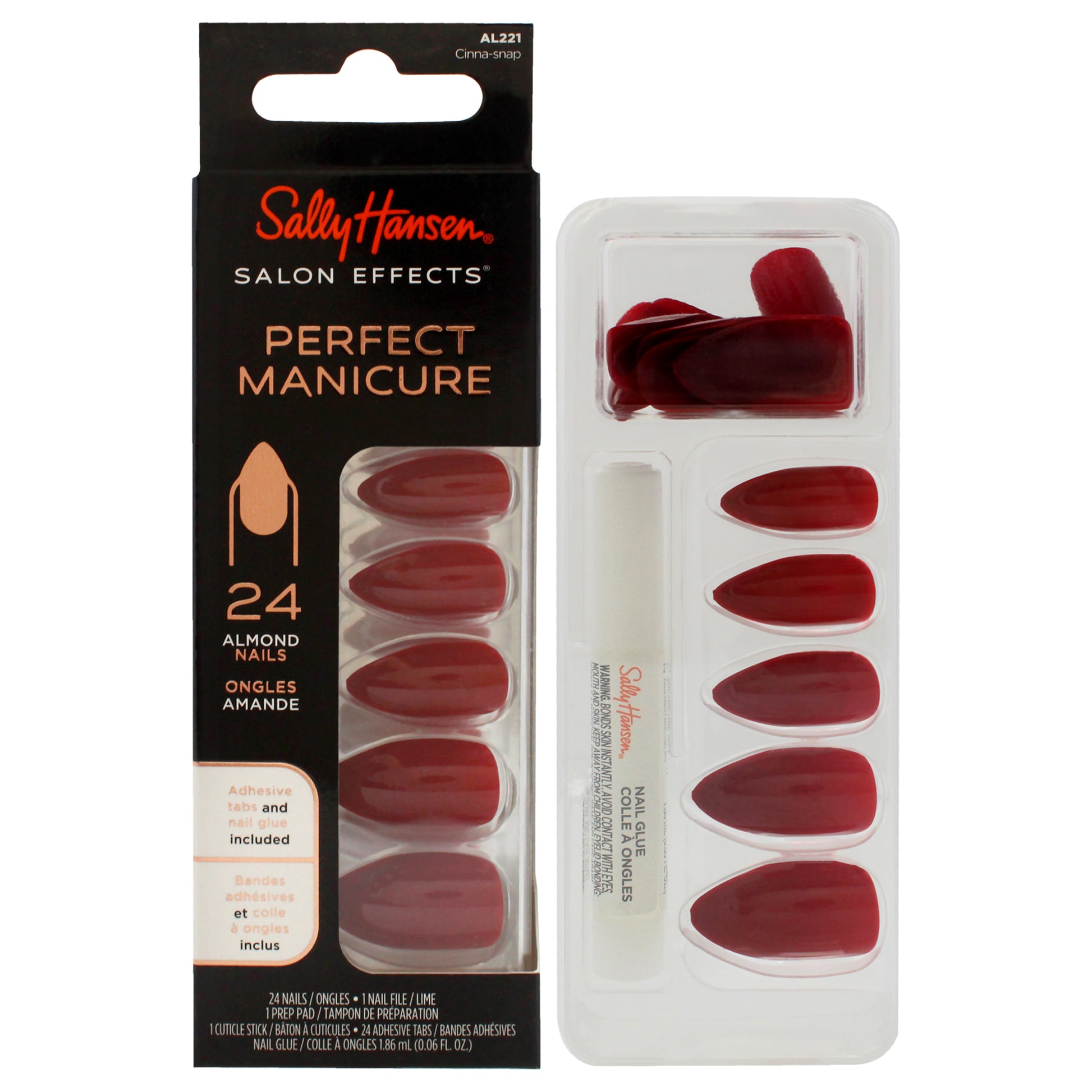 Salon Effects Perfect Manicure Almond Nails - AL221 Cinna-Snap