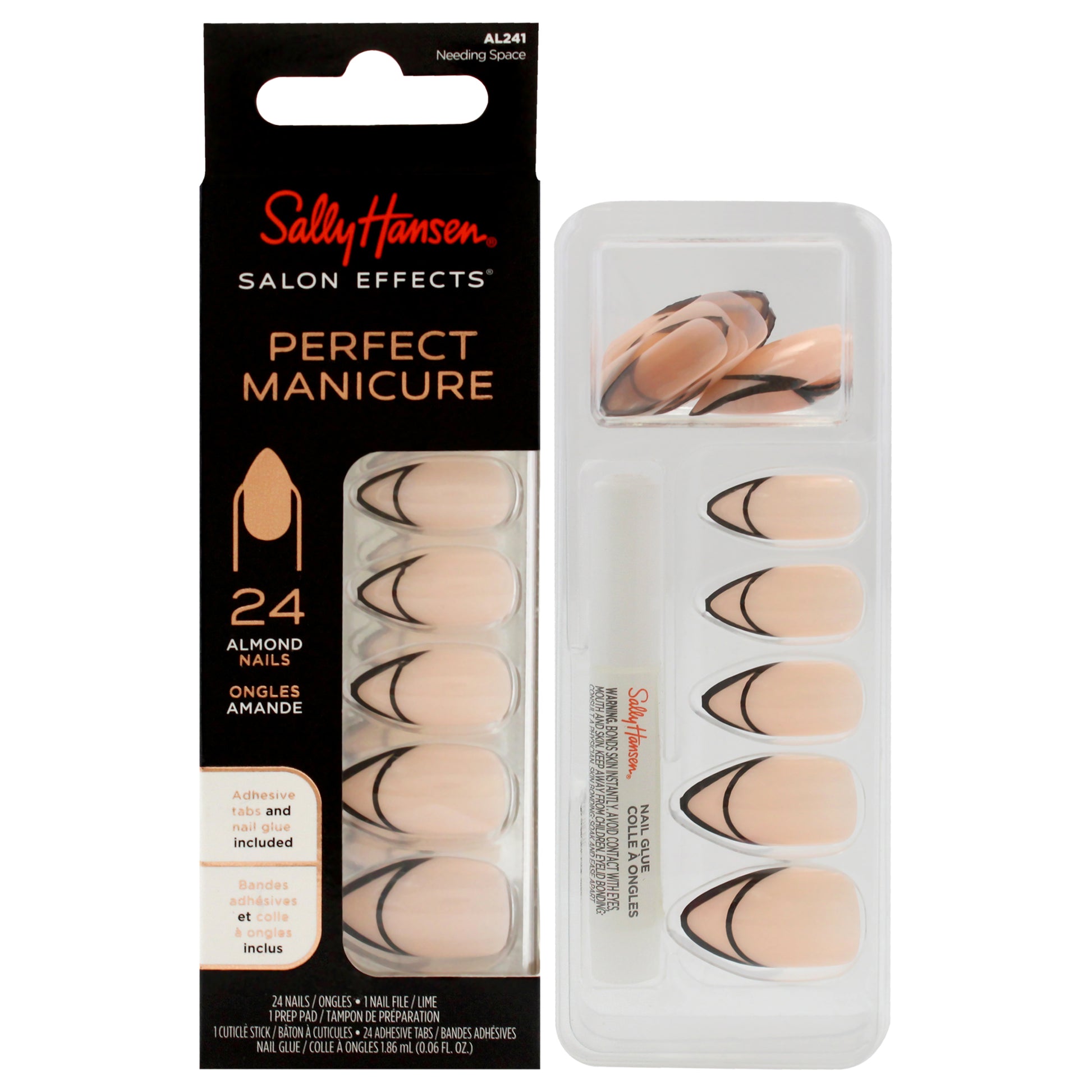 Salon Effects Perfect Manicure Almond Nails - AL241 Needing Space