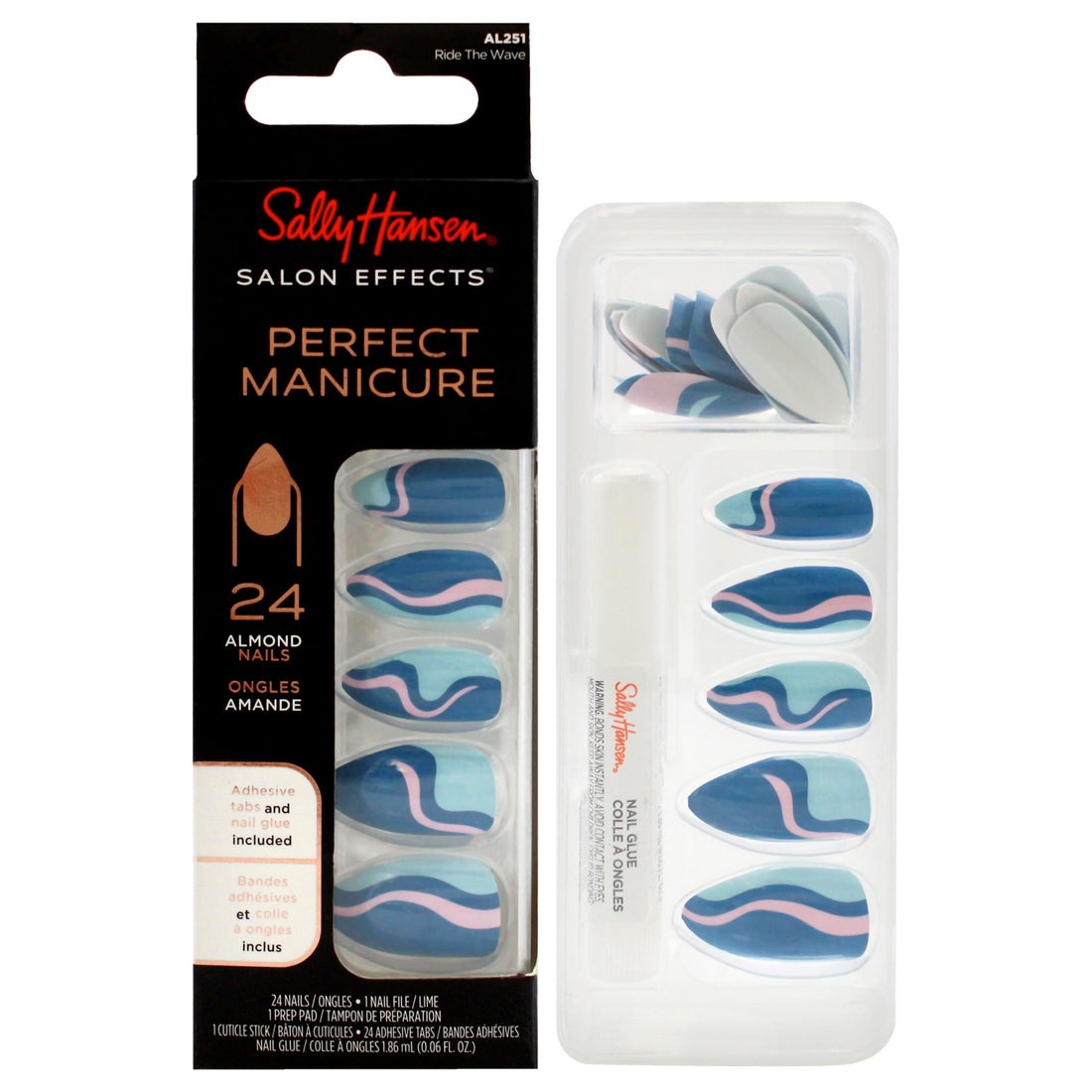 Salon Effects Perfect Manicure Almond Nails - AL251 Ride The Wave