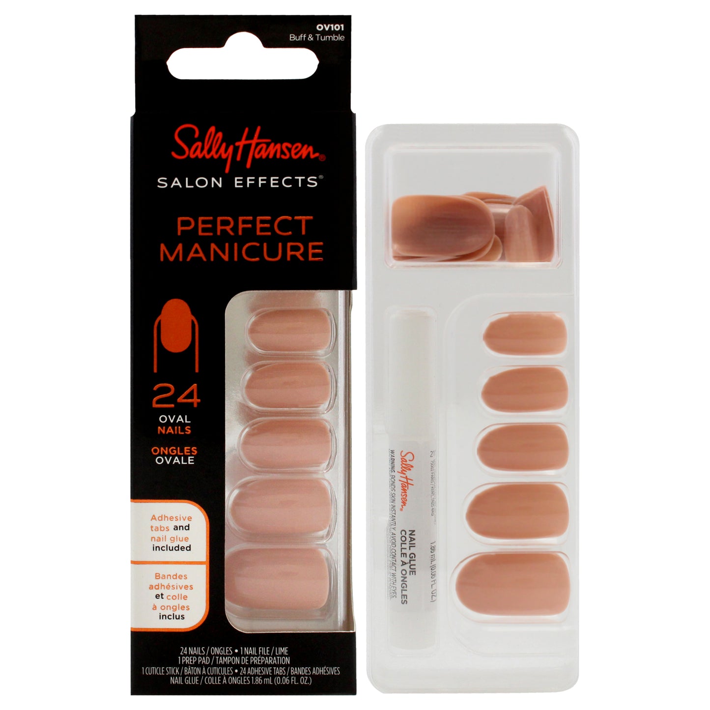 Salon Effects Perfect Manicure Oval Nails - OV101 Buff And Tumble
