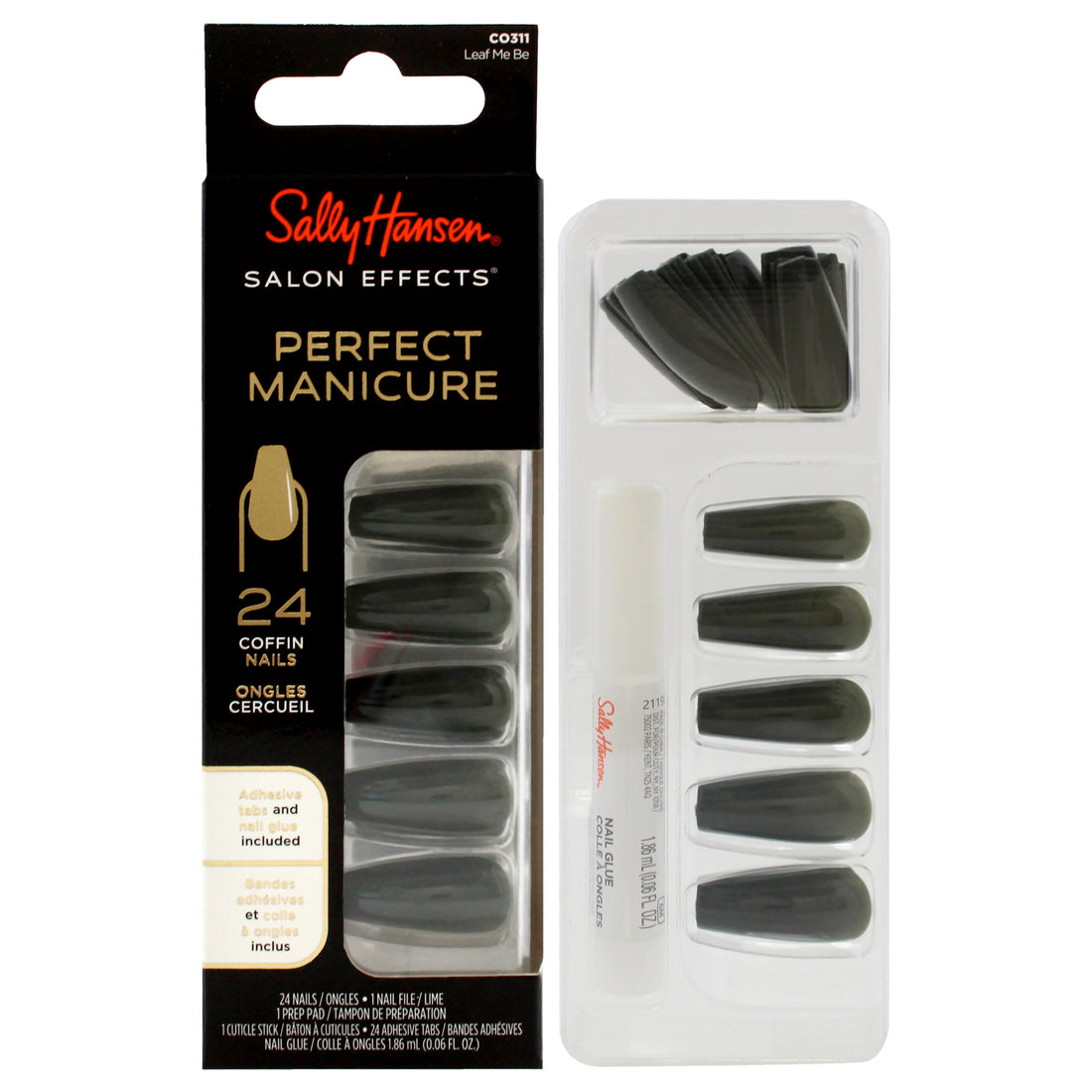 Salon Effects Perfect Manicure Coffin Nails - CO311 Leaf Me Be