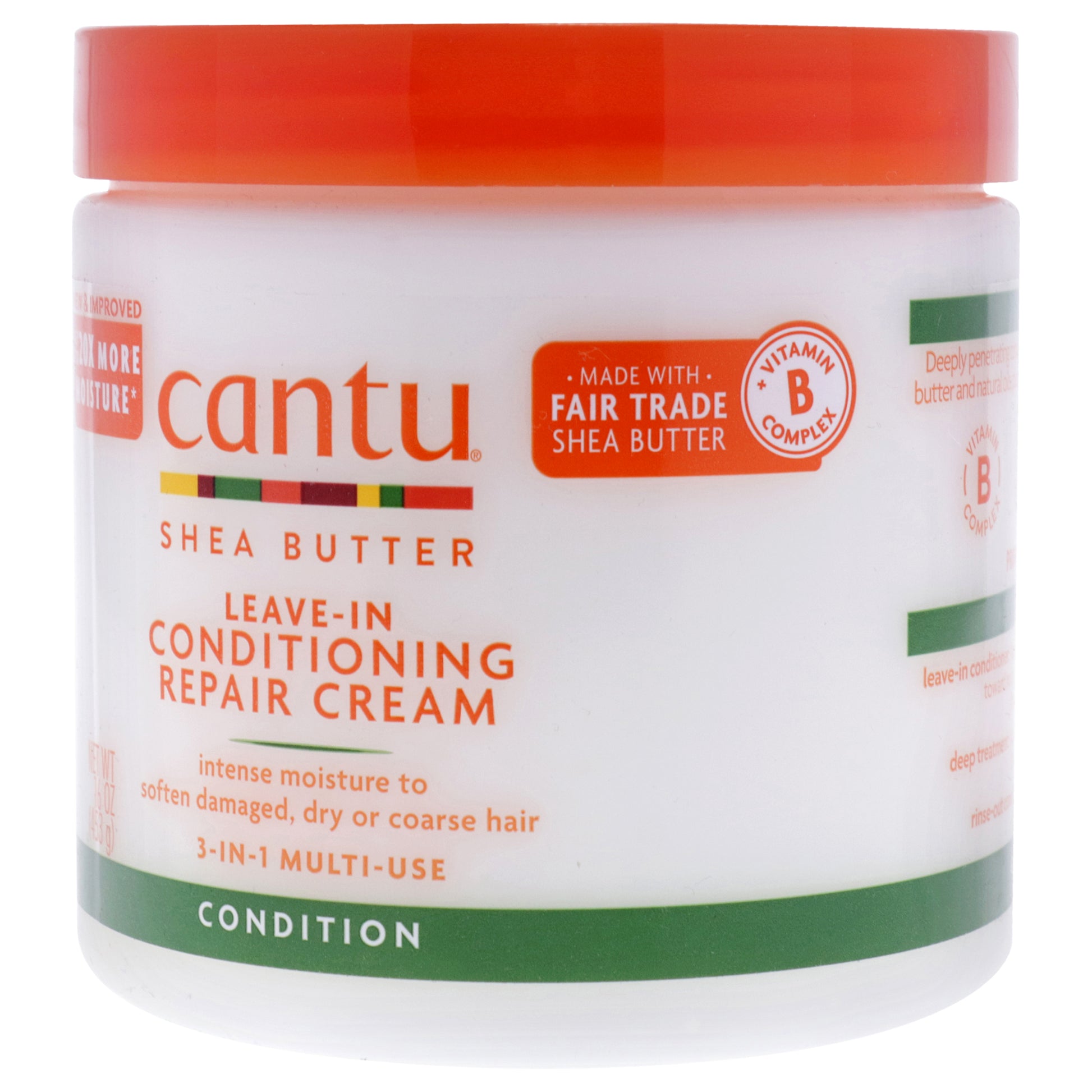 Shea Butter Leave In Conditioning Repair Cream by Cantu for Unisex - 16 oz Conditioner