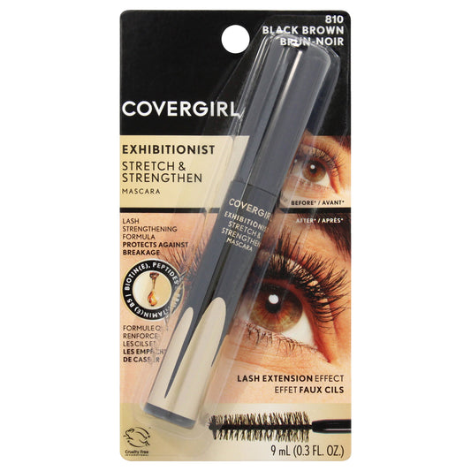 Exhibitionist Strengthen Mascara - 810 Black Brown by CoverGirl for Women - 0.3 oz Mascara