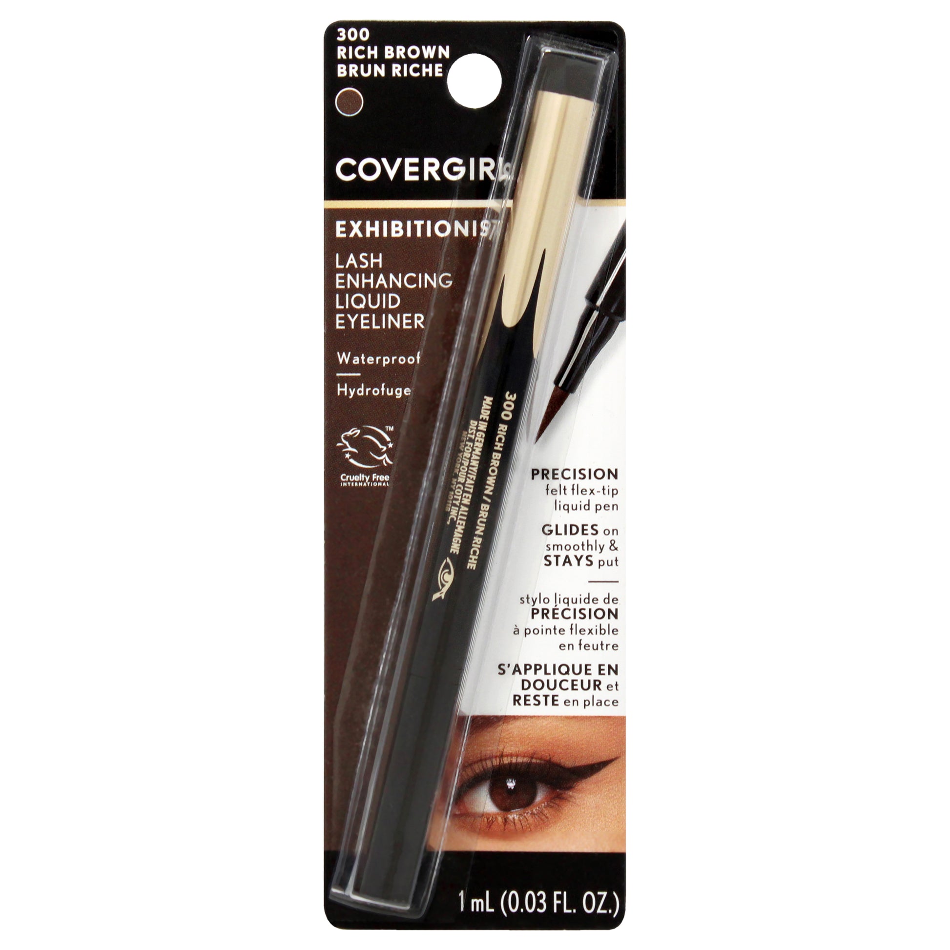Exhibitionist Lash Enhancing Liquid Eyeliner - 300 Rich Brown