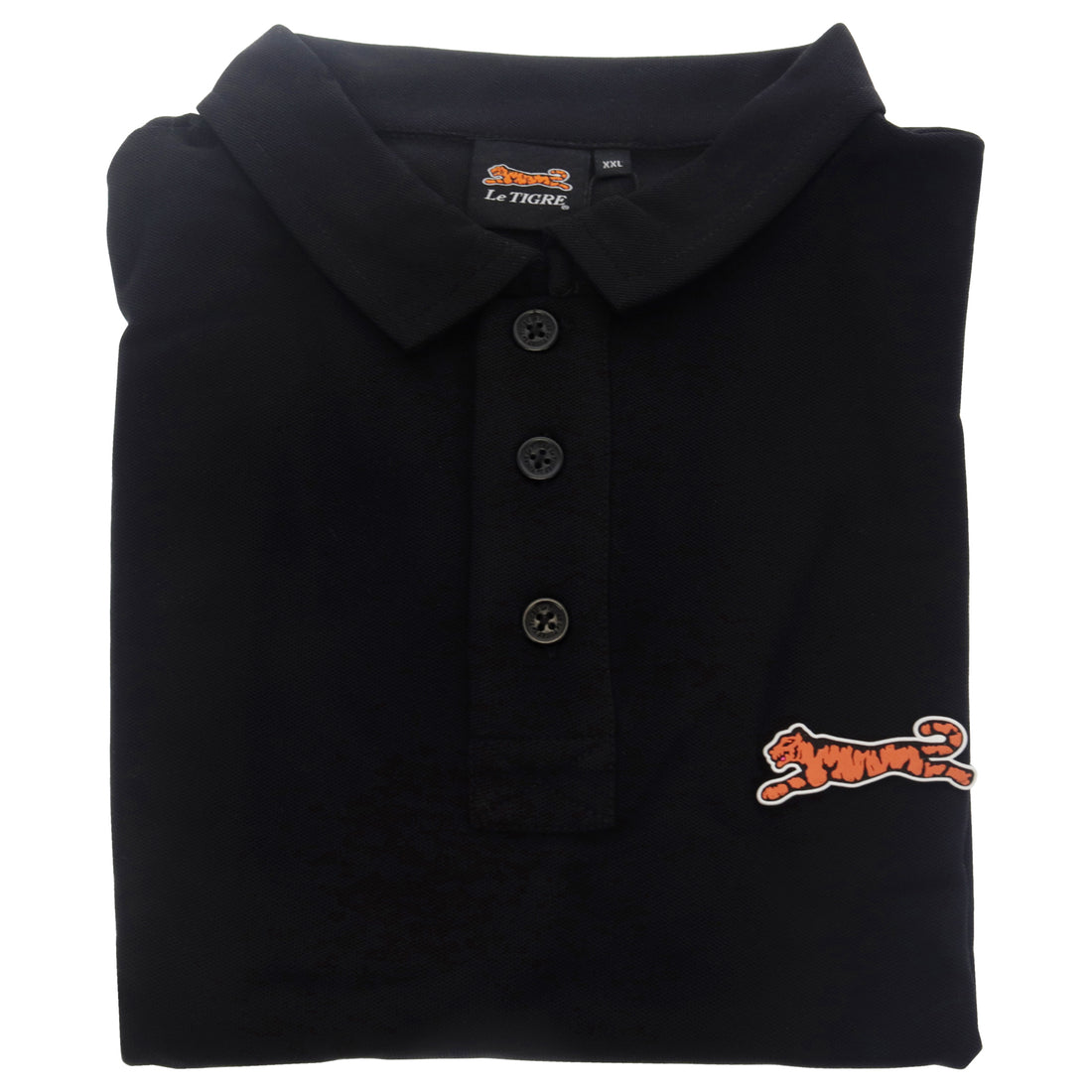 Classic Cotton Polo Shirt - Black by Le Tigre for Men - 1 Pc Shirt (S)