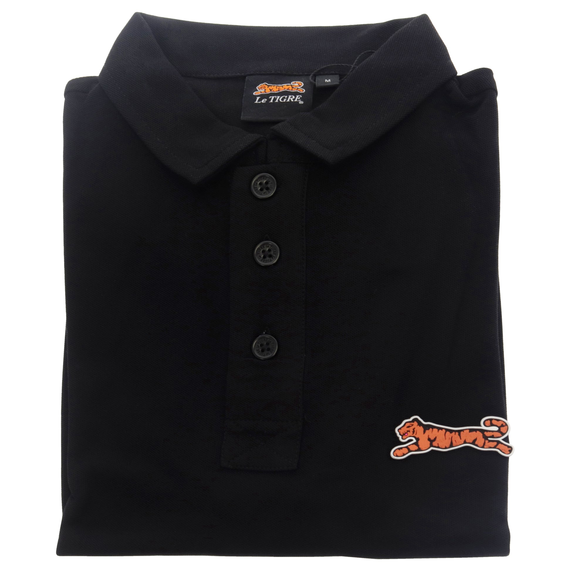 Classic Cotton Polo Shirt - Black by Le Tigre for Men - 1 Pc Shirt (M)