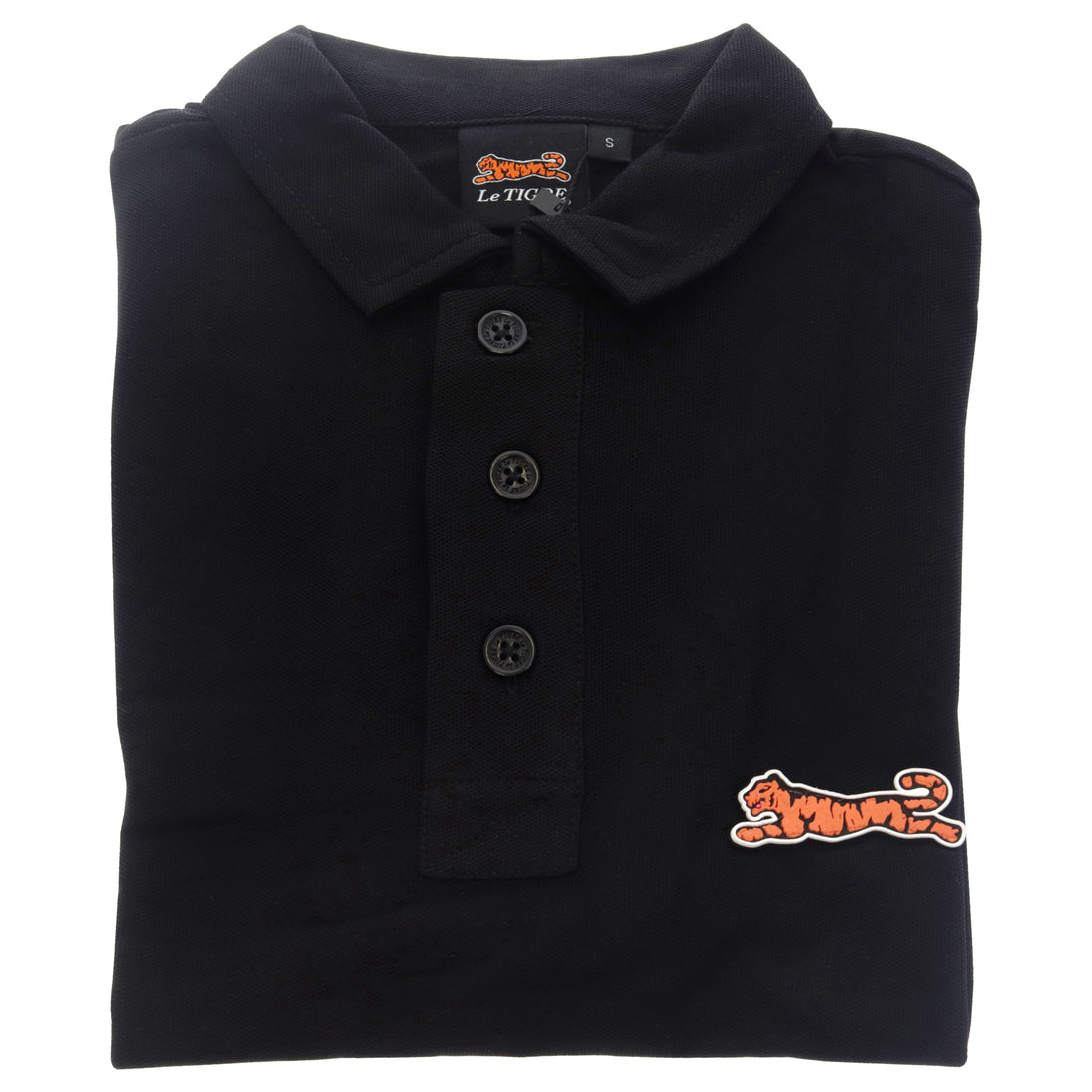 Classic Cotton Polo Shirt - Black by Le Tigre for Men - 1 Pc Shirt (XXL)