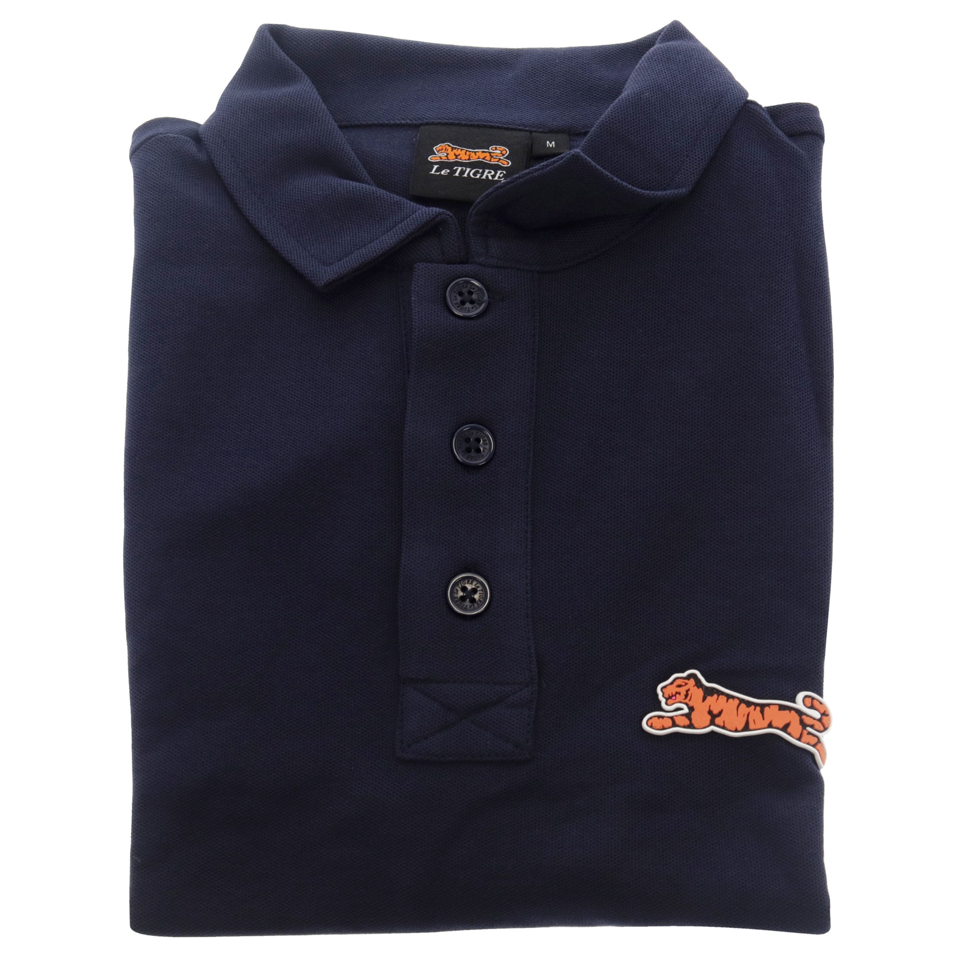 Classic Cotton Polo Shirt - Navy by Le Tigre for Men - 1 Pc Shirt (M)