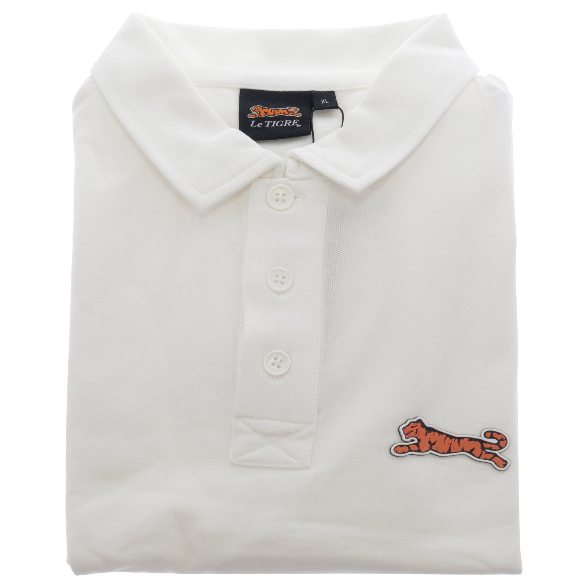 Classic Cotton Polo Shirt - White by Le Tigre for Men - 1 Pc Shirt (XL)