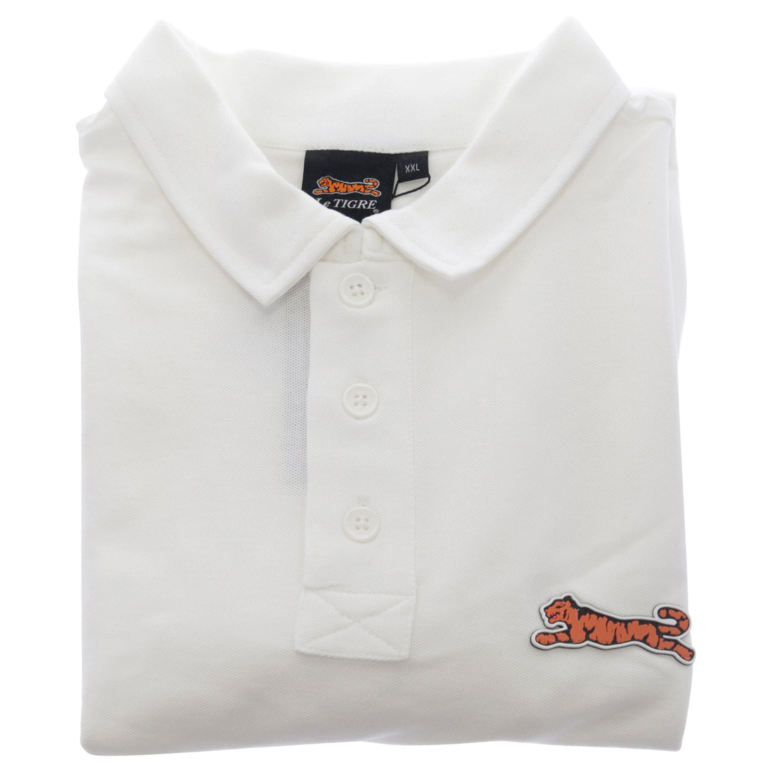 Classic Cotton Polo Shirt - White by Le Tigre for Men - 1 Pc Shirt (XXL)