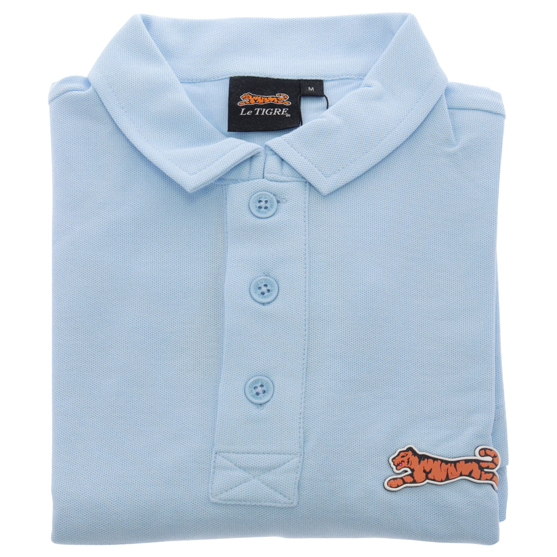 Classic Cotton Polo Shirt - Sky Blue by Le Tigre for Men - 1 Pc Shirt (M)