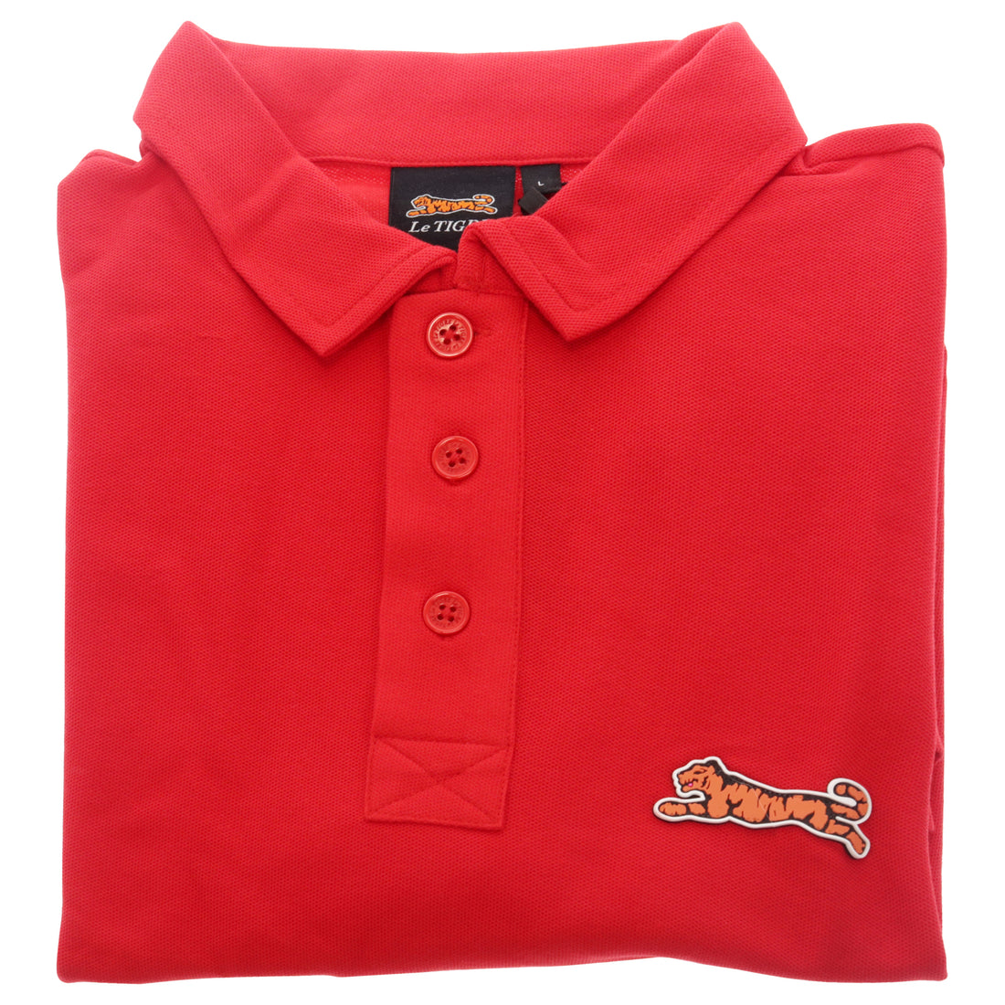 Classic Cotton Polo Shirt - Red by Le Tigre for Men - 1 Pc Shirt (L)