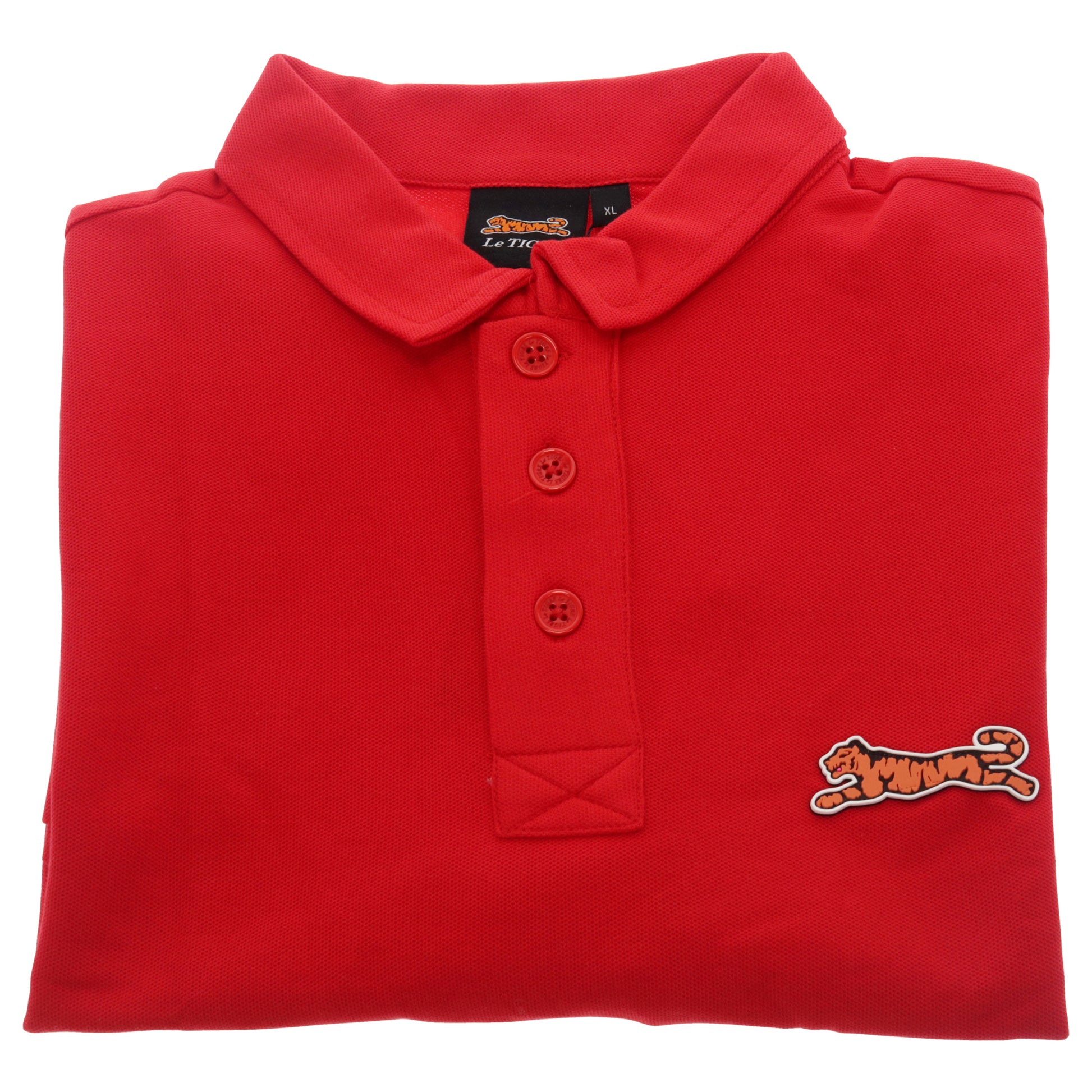 Classic Cotton Polo Shirt - Red by Le Tigre for Men - 1 Pc Shirt (XL)