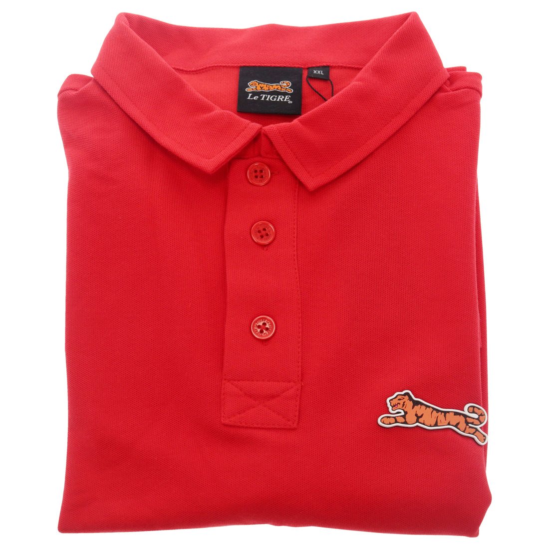 Classic Cotton Polo Shirt - Red by Le Tigre for Men - 1 Pc Shirt (XXL)