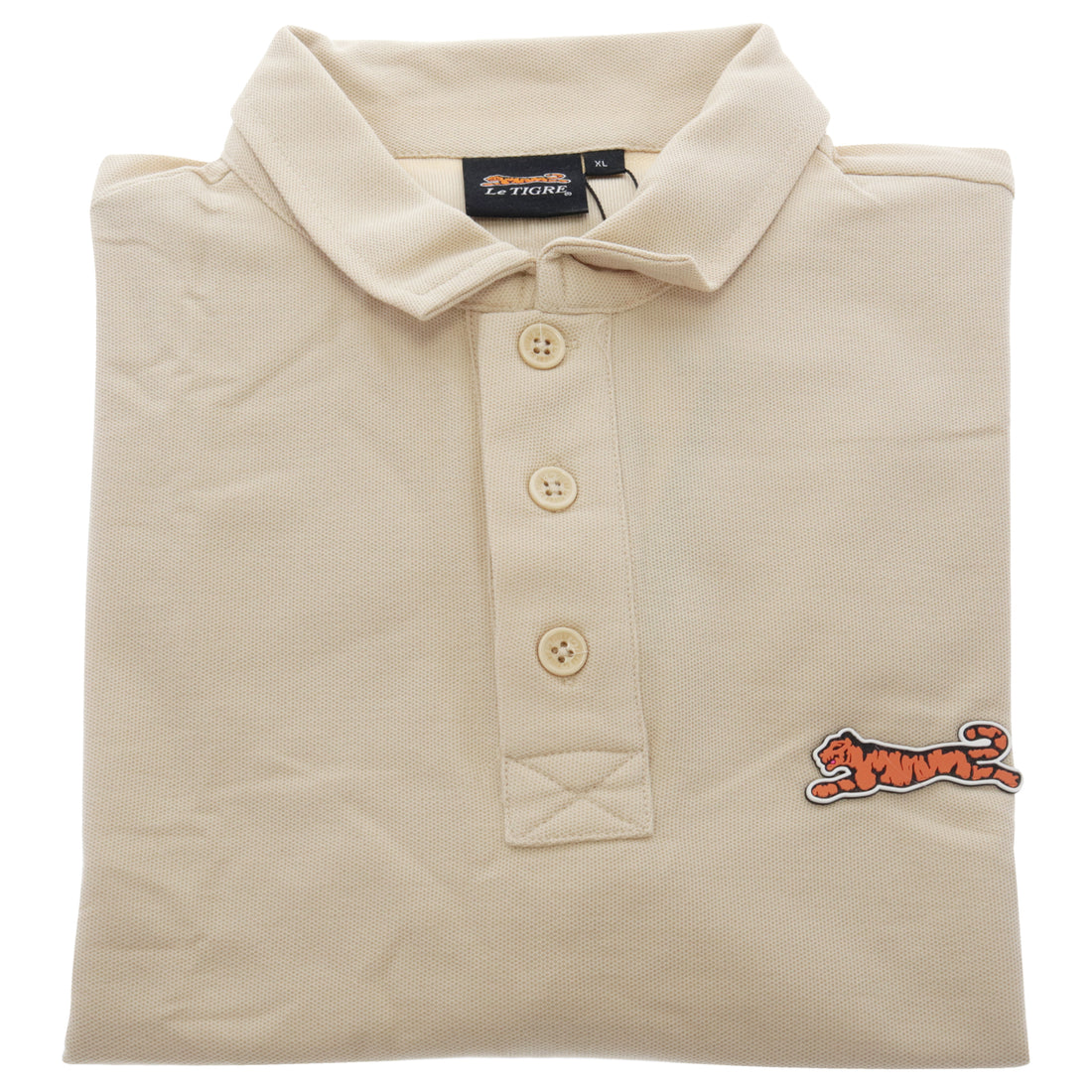 Classic Cotton Polo Shirt - Beige by Le Tigre for Men - 1 Pc Shirt (XL)