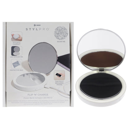 Stylpro Flip N Charge Power Bank Compact Led Mirror