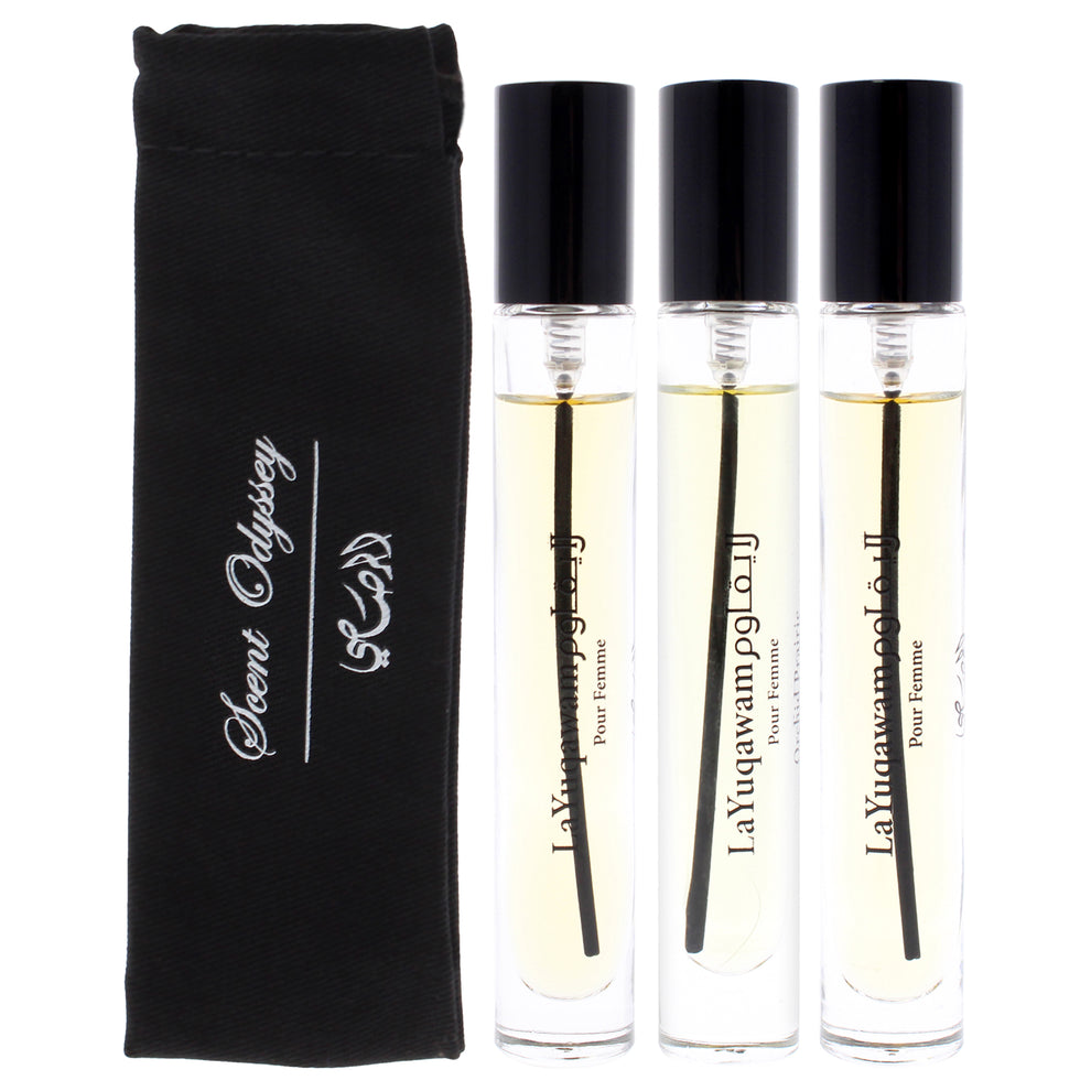 Scent Odyssey - La Yuqawam by Rasasi for Women - 3 Pc Mini Gift Set ...