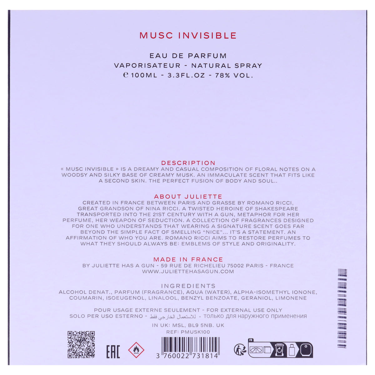 Musc Invisible EDP Spray