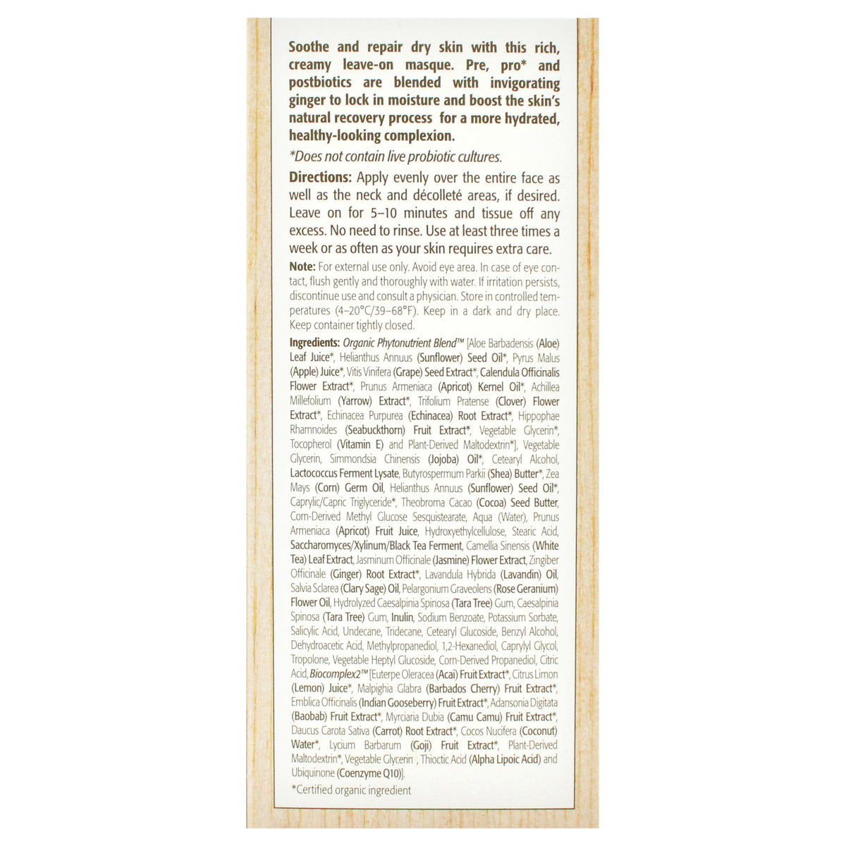 Kombucha Microbiome Leave-On Masque Mask