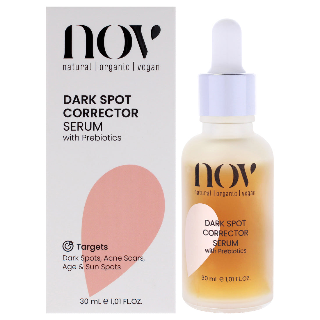 Dark Spot Corrector Serum by NOV Natural Organic Vegan for Women - 1.01 oz Serum