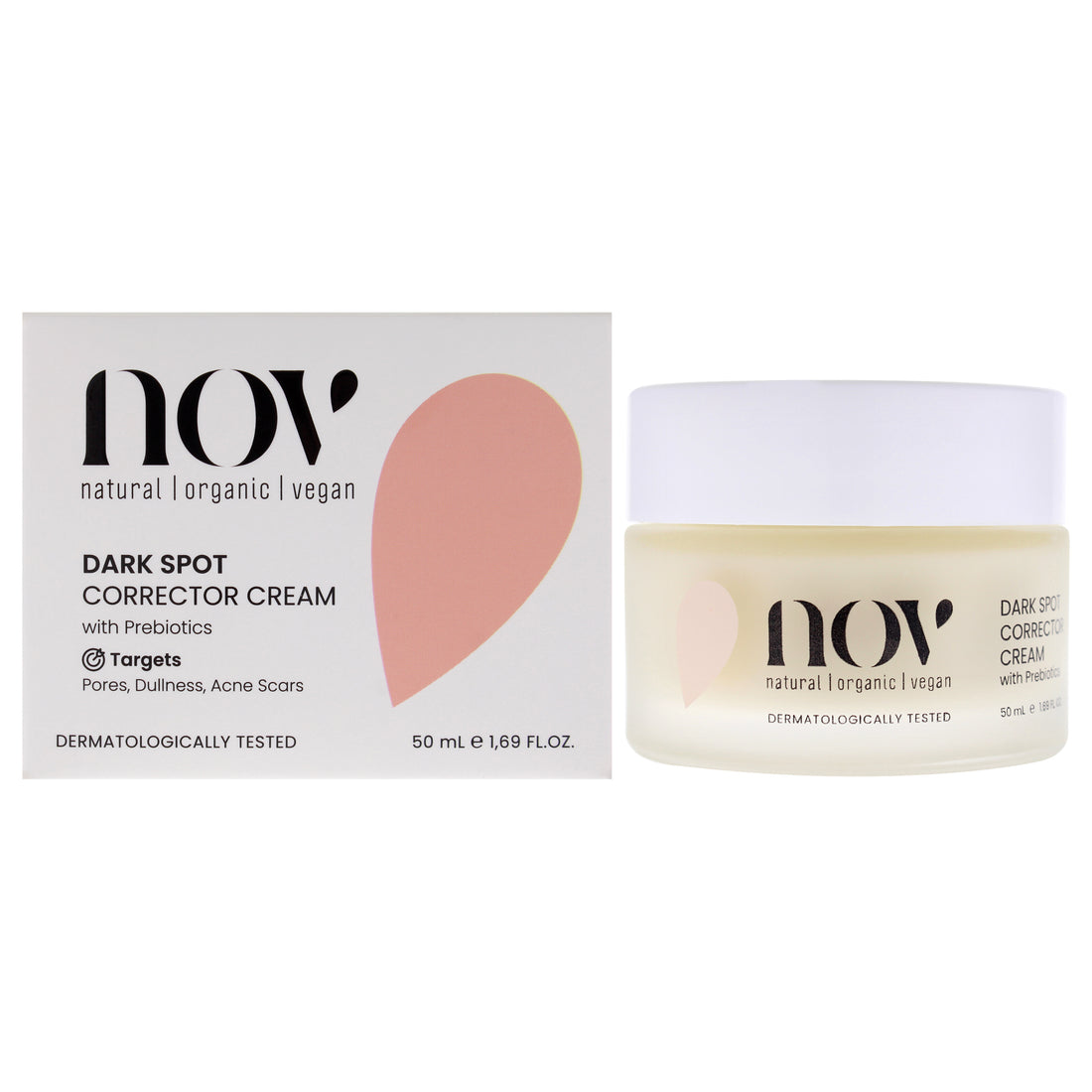 Dark Spot Corrector Cream by NOV Natural Organic Vegan for Women - 1.69 oz Cream