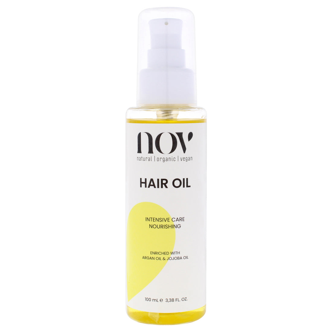 Hair Oil Intensive Care Nourishing by NOV Natural Organic Vegan for Women - 3.38 oz Oil