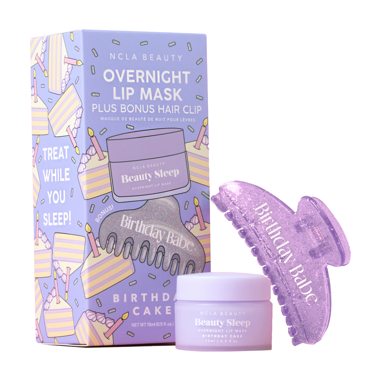 Beauty Sleep Lip Mask Plus Glitter Hair Clip