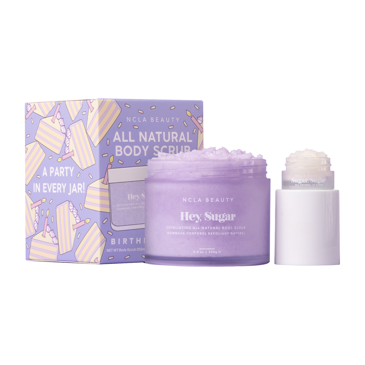 Hey Sugar All Natural Body Scrub and Mini Lip Scrub Set